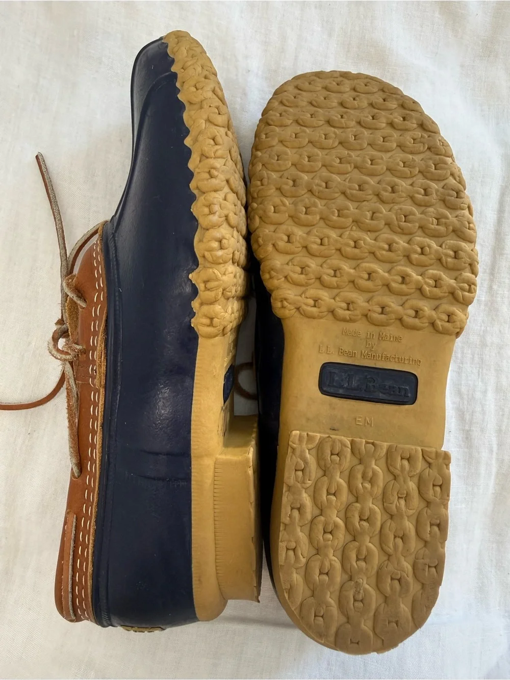 L.L.Bean Boots Leather Rubber Mocs Shoes